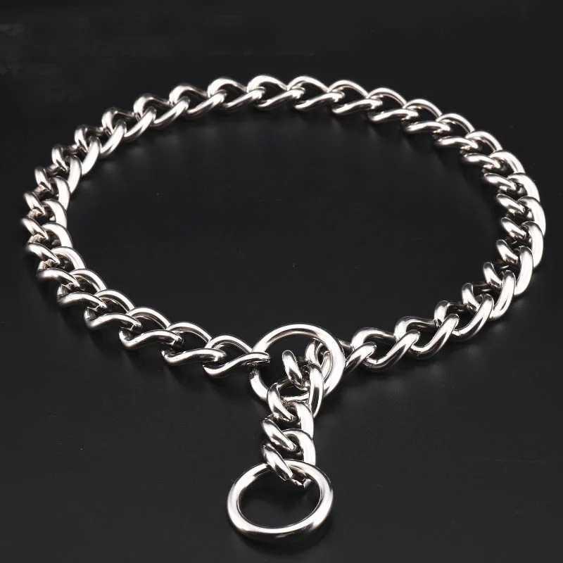 304 stainless steel P-chain for dog training suffocation collar for large dogs French Bulldog German Shepherd heavy-duty pet collar M241228