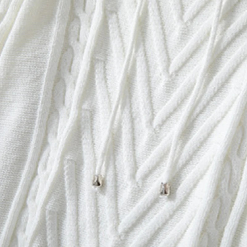 Mens winter knitted button down jacquard hooded sweater long sleeved solid color knitted retro casual brushed hooded sweater M-3XL 241227