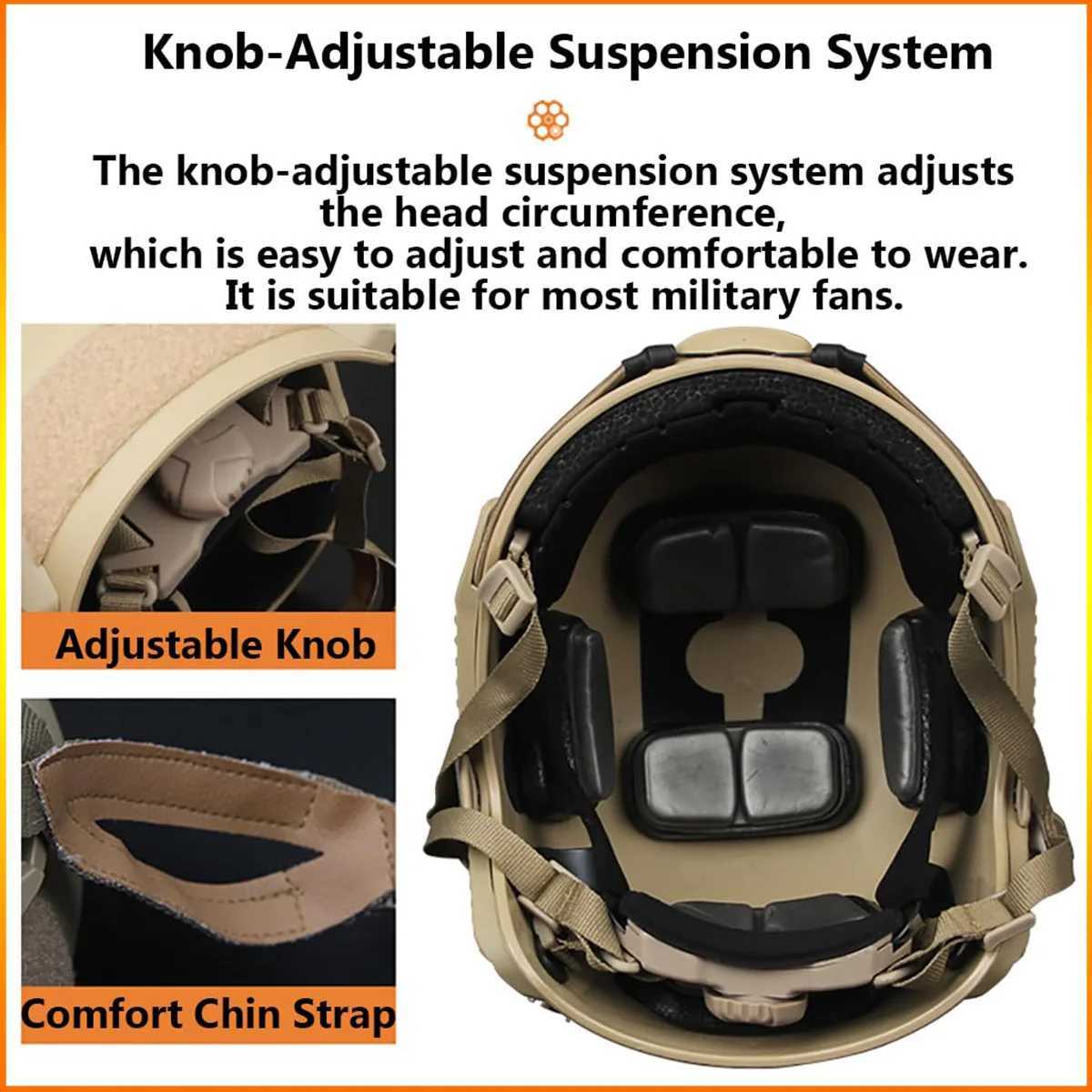 Airsoft Fast Helmet Set with Tactical set and Helmet Cover Adjustable Outdoor Tactical Gear for Cosplay Paintball Hunting W241228