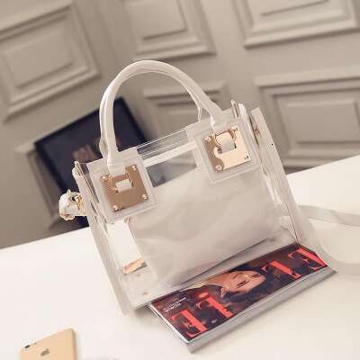Jelly Handbag, New Summer Transparent Beach Crystal Women's Bag, Large Capacity Single Shoulder Crossbody Bag
