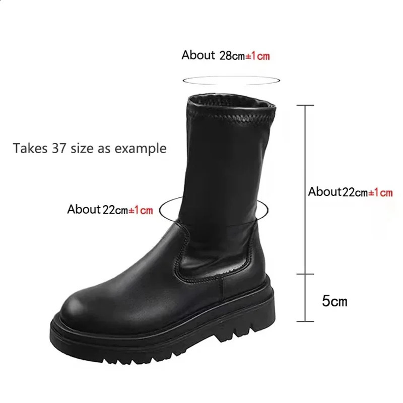 Women Over The Knee High Boots Motorcycle Chelsea Platform Winter Fashion PU Leather Sexy Long Ladies Shoes Big Size 241223