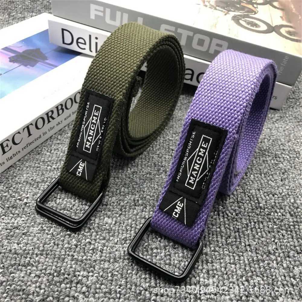 Simple Nylon Braided Belt Womens Luxury Design Braided Belt Double Loop Belt W241228