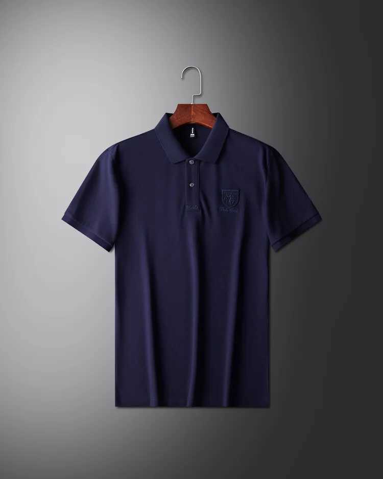 new fashionable short sleeved shirt shirt mens high-end brand embroidered T-shirt summer ice silk breaTHable casual top X241228