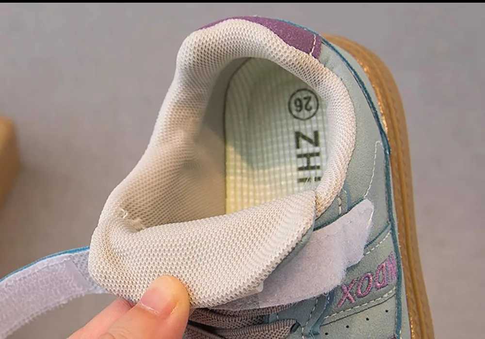 PU leather childrens sports shoes waterproof teenagers tennis shoes girls fashionable running sports shoes W241228