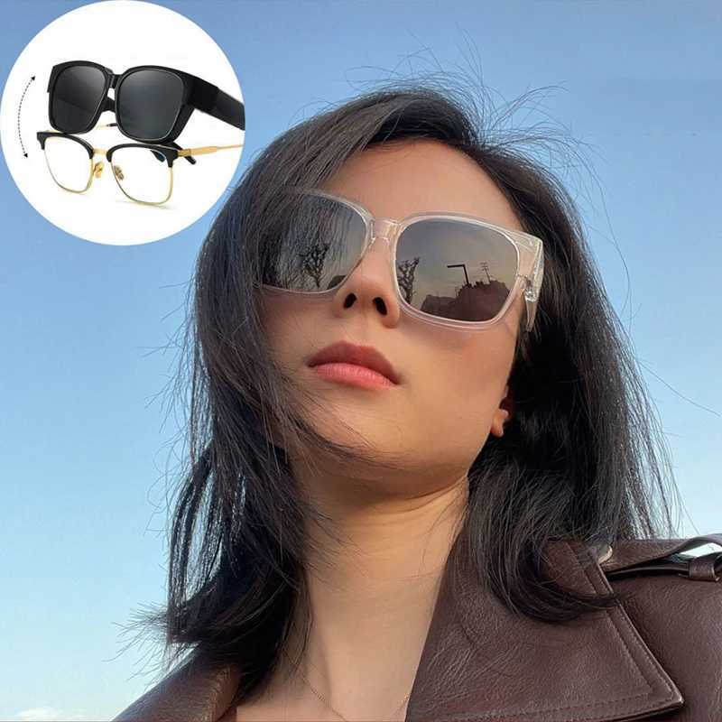 Men Women Polarized Sunglasses Wear Over Myopia Prescription Glasses Vintage Outdoor Travel Night Vision Driving Goggles W250315