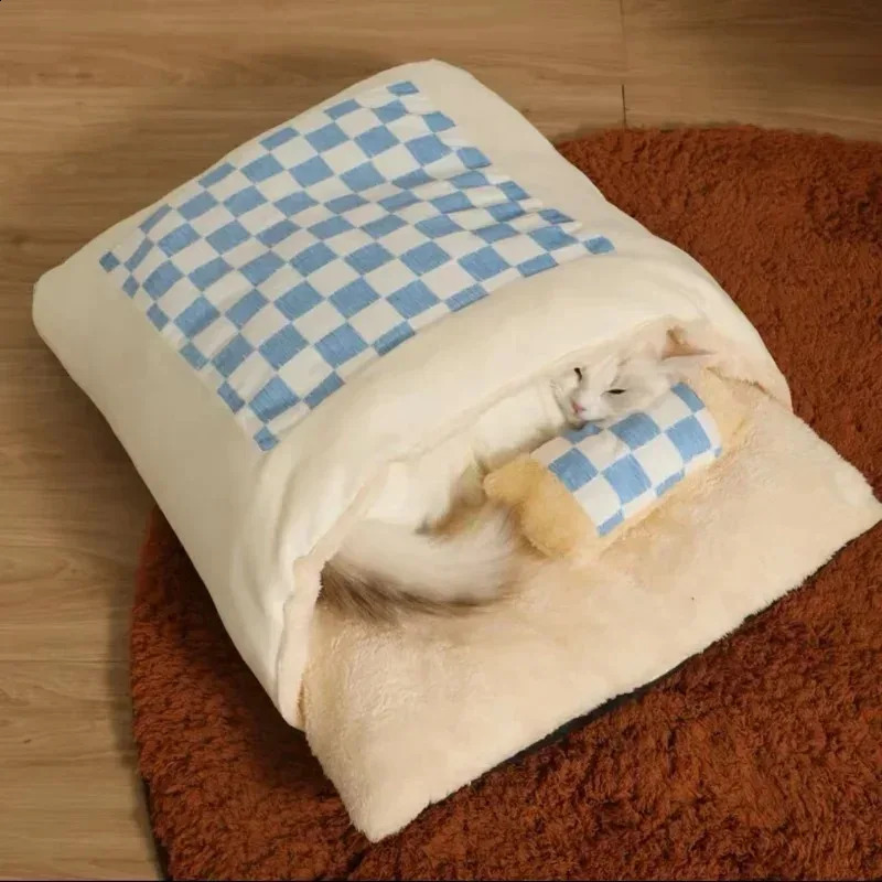 Cats Bed Warm Winter Pet Supplies All Houses Accessory Products Dog Basket Things Puppy Kitten Habitats Accessories Mat Beds Cat 241225