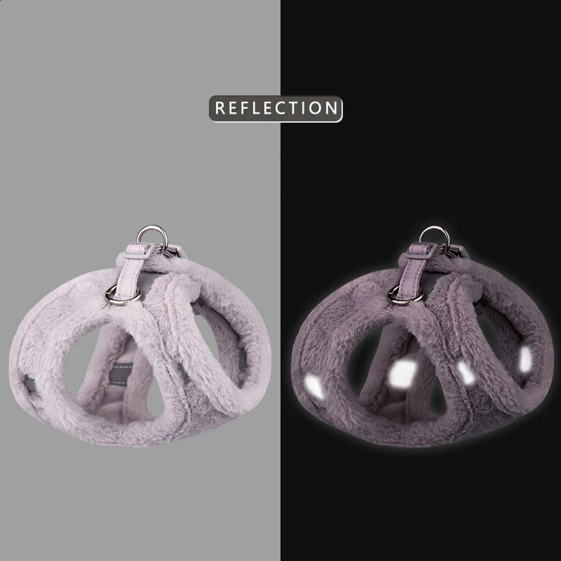 Upgrade Cat Puppy Harness and Leash Sets Winter Warm Pet Reflective Harnesses Vest for Cats Kitten Small Dogs Yorkshire 241227