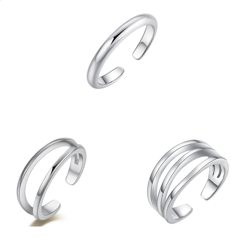 3pcs Adjustable Stainless Steel Toe Rings for Women ThreeColor Sexy Stackable Foot Ring Summer Beach 241225