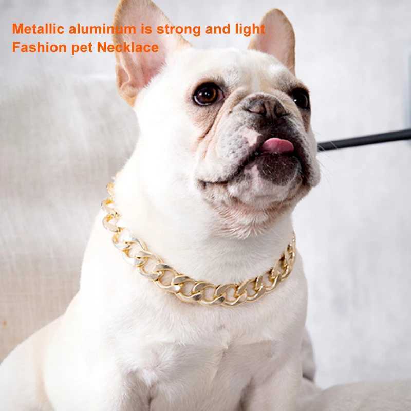 Dogs Collar Small Dog Necklace Snack Chain Teddy French Bulldog Necklace Silver/Golden Pet Accessories Dog Accessories M241228