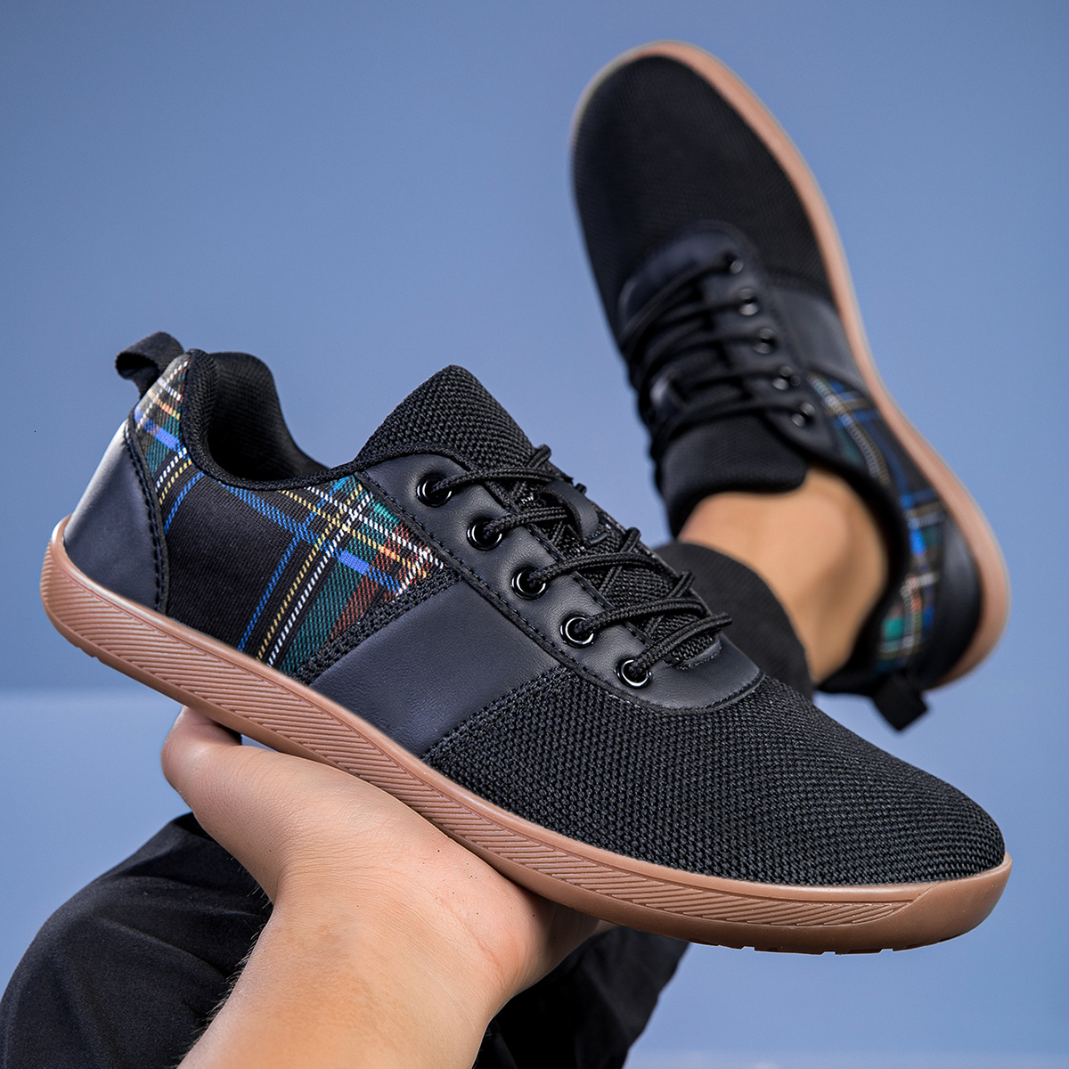 36-47 Big Size Mens Black Shoes Male Wide Toe Comfortable Men Athletic Sneakers Walking Sports Casual Deals New Brand ddmythur