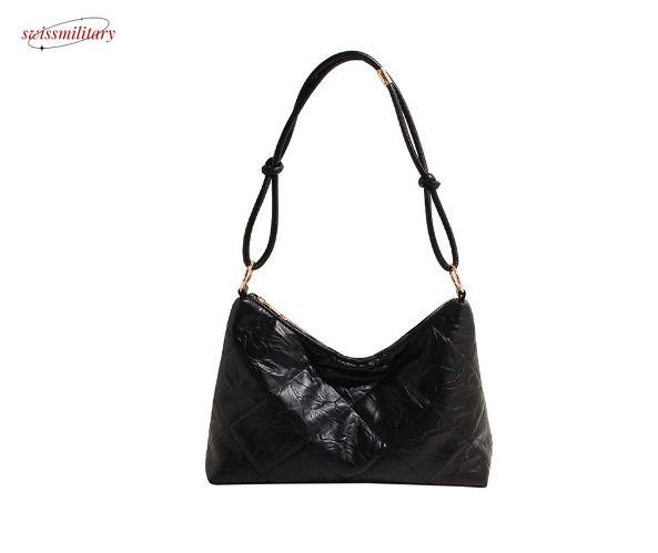New Cross border Retro Single Shoulder Large Capacity Commuter Women's Bag with Diamond Grid Underarm Bag, High end, Fashionable and Versatile Cr