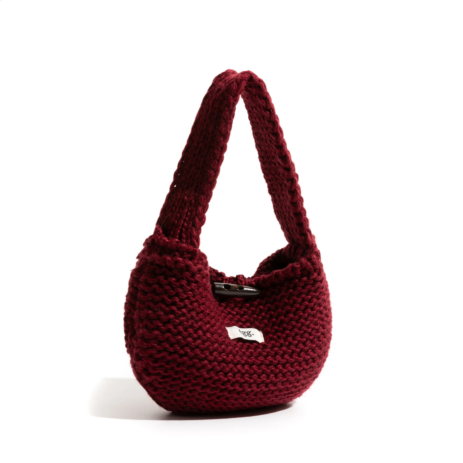 KOKOPEAS Autumn Winter Knitted Small Hobo Handbag Handmade Woven Simple Phone Purse For Womens Stylish Clutch Bag Ladies Pouch 241227
