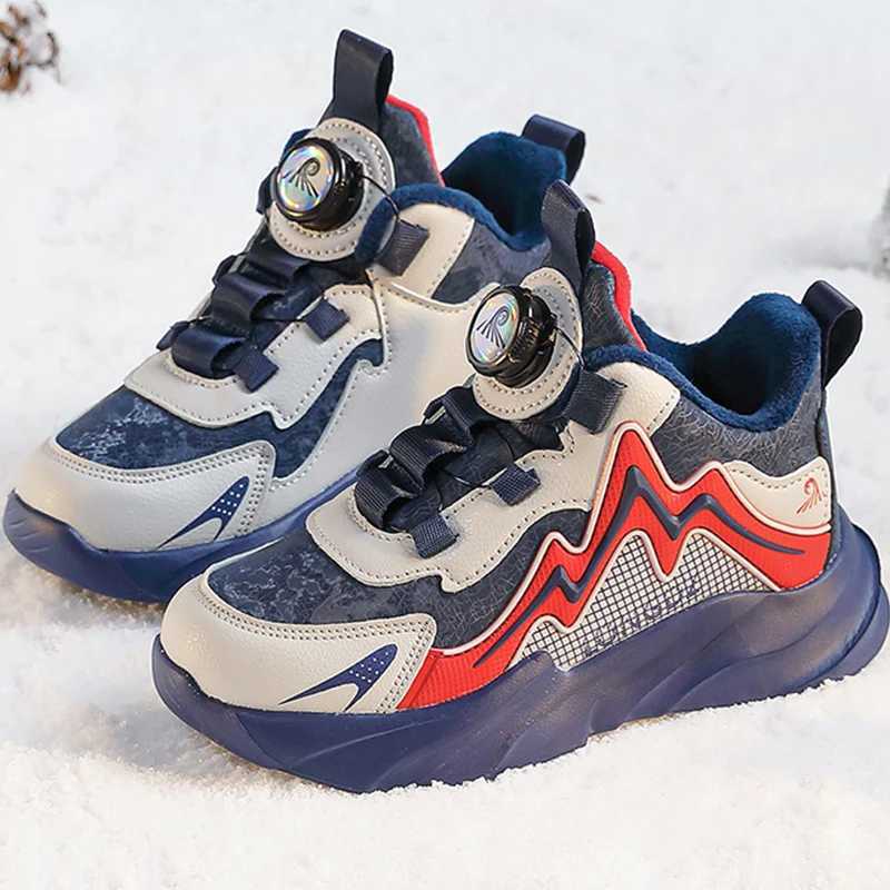 Kids Sneakers Winter Warm Cotton Comfortable Walking Shoes 2024 New Outdoor Sports Luxury Flat Tennis Shoes for Children W241228