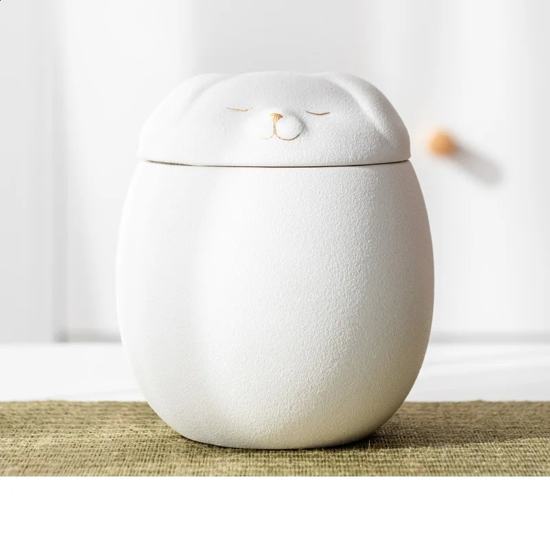 Pet Dog Urn Ashes Panda Dog Shape Memorial Cremation Urns Handcrafted Black Funeral Dog Urn 170ml 400ml 241225