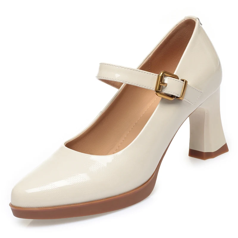 AIYUQI Women's Dress Shoes Genuine Leather High Heels Women's Office Shoes Spring Fashion Ladies Shoes