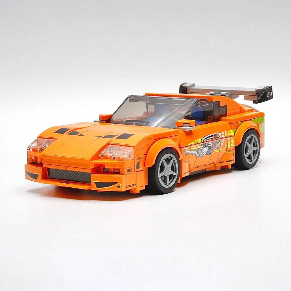 379 pieces of MOC Speed Champions Street Race convertible sports car model building blocks DIY creative assembly childrens toy gifts X241228