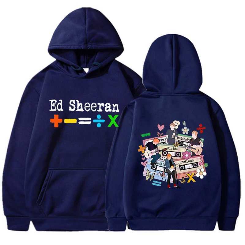 Fashion Women Men Hoodies Ed Sheeran Tour 2024 Print Hooded Sweatshirt Autumn Winter Personality Leisure Sports Pullover X241228