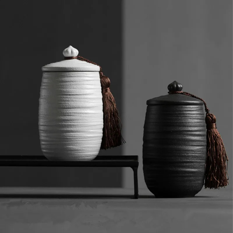 Black/White Funeral Ashes Jar Urn For Human Cremation Pet Ashes Holder Ceramic Keepsake Pal Ashes Urns Casket Seal Storage Jar 241225