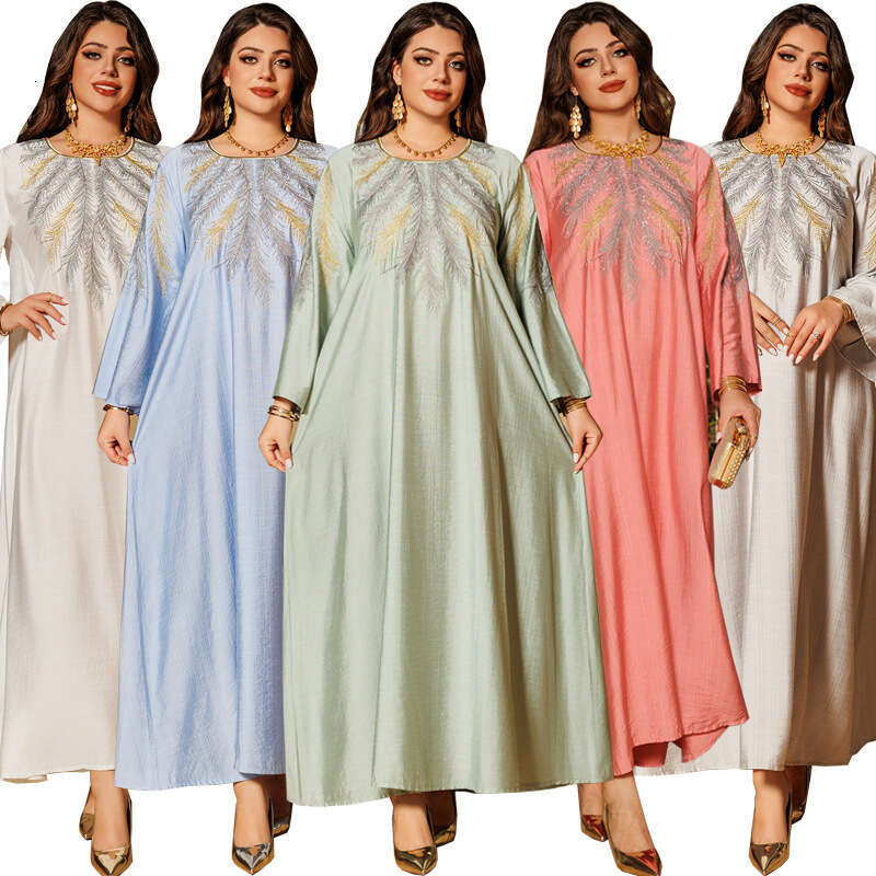 New Middle Eastern Muslim Robe Embroidered Hot Dia Dress For Foreign Trade Women's Clothing