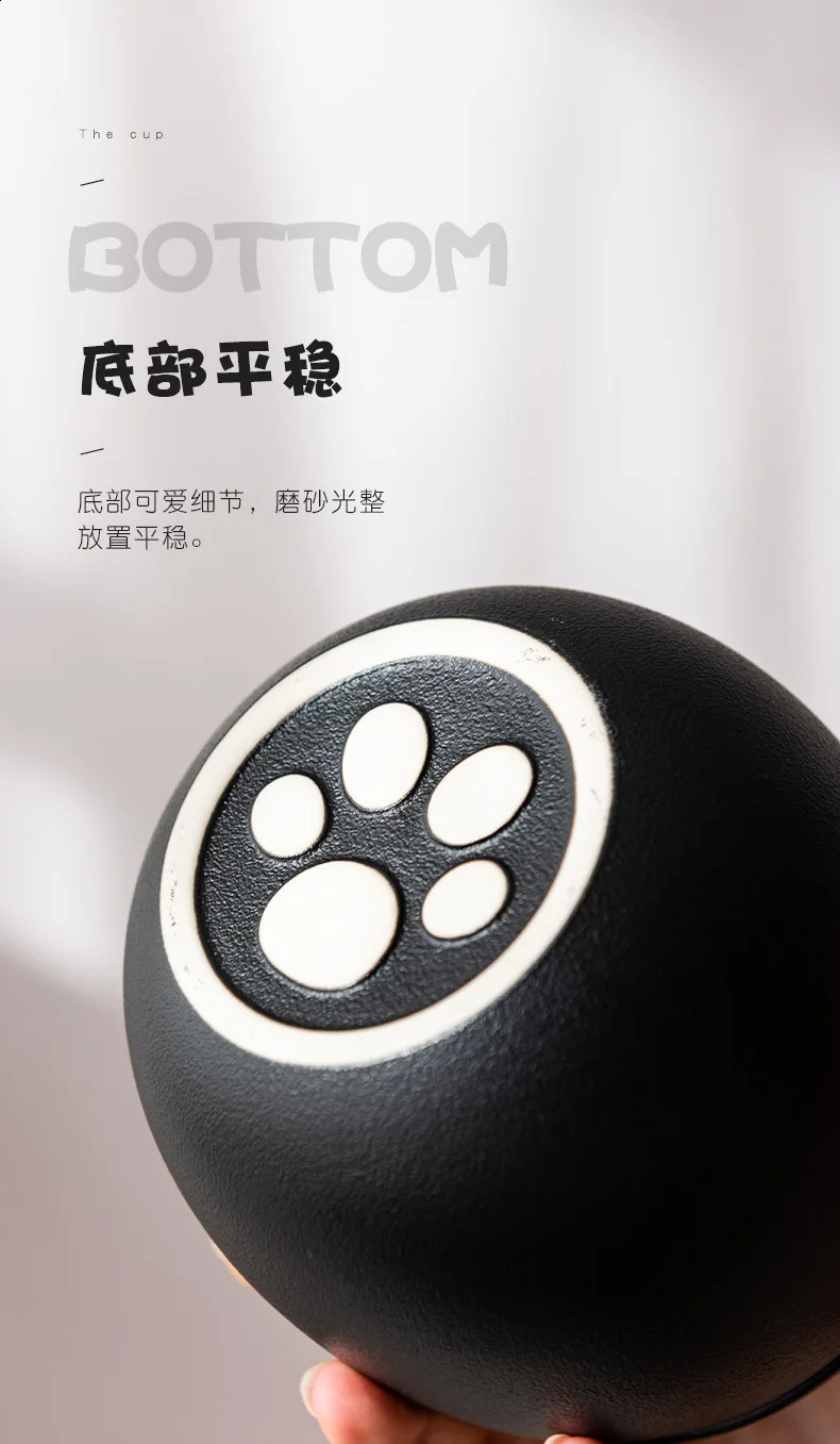 Pet Dog Urn Ashes Panda Dog Shape Memorial Cremation Urns Handcrafted Black Funeral Dog Urn 170ml 400ml 241225