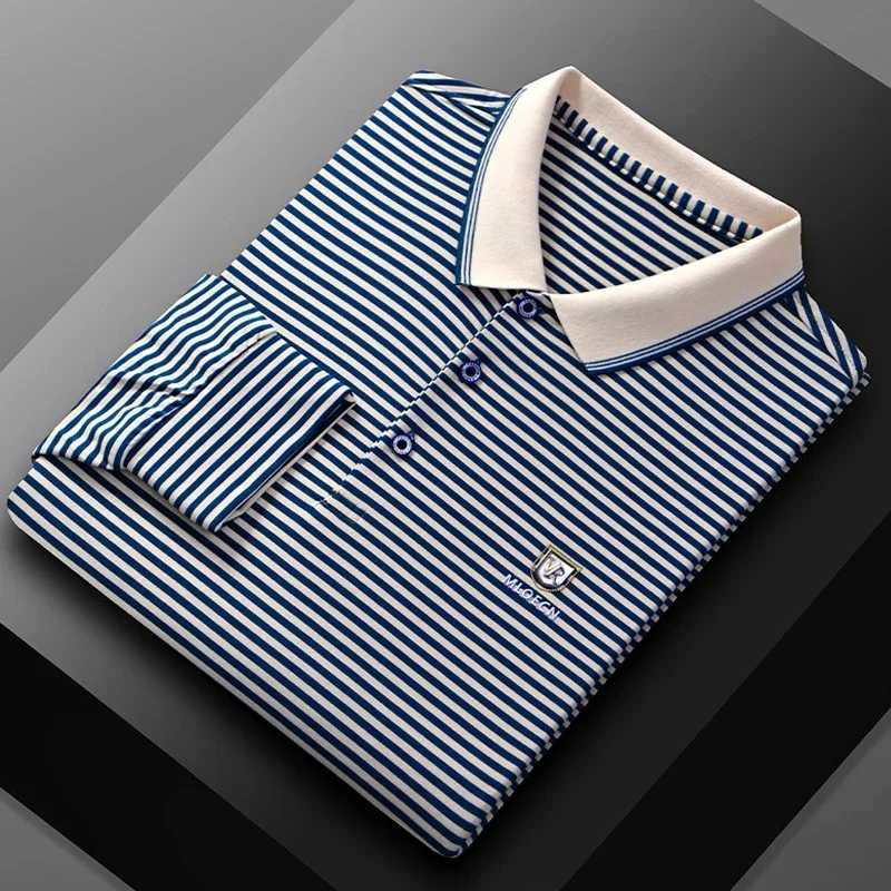 shirt collar shirt mens long sleeved striped mens shirt shirt business casual top trend in spring and autumn X241228