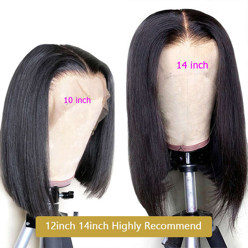 Wig, Person Hair Cover, Bob Short Real Hair, 13 * 4, Lace Front Wig Kq2 Kq2