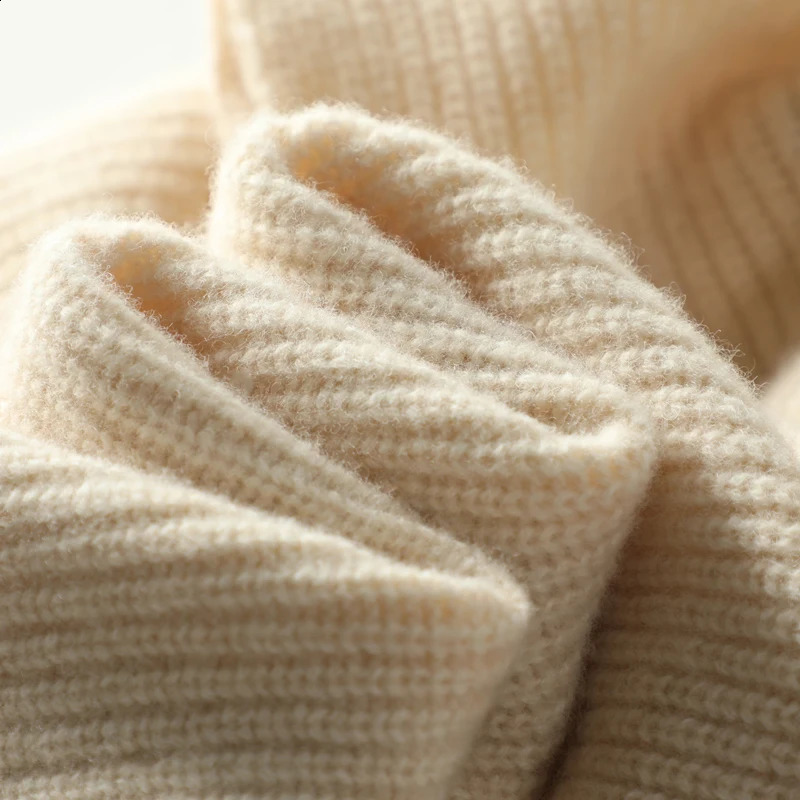 Women Cashmere Waistcoat Zippers Mock Neck Sweater Cardigan Autumn Winter 100% Merino Wool Knitted Striped Sleeveless Thick Vest 241228