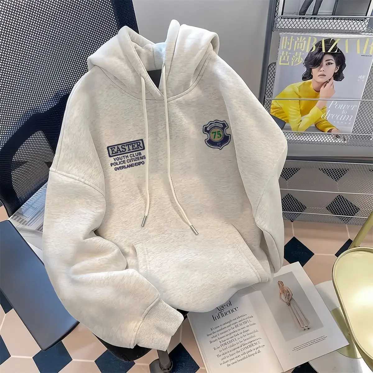 2024 New Autumn/Winter US Mens and Womens Street Trend Personalized Printed Hoodie Couple Loose Casual Top Harajuku y2k X241228