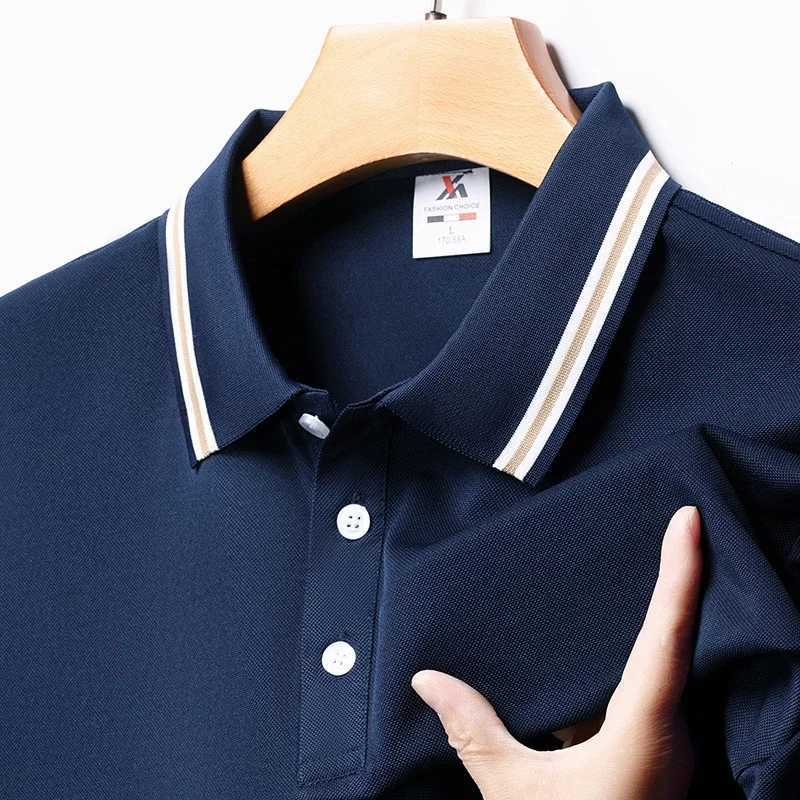 Mens solid short sleeved striped shirt shirt summer breathable and comfortable top X241228