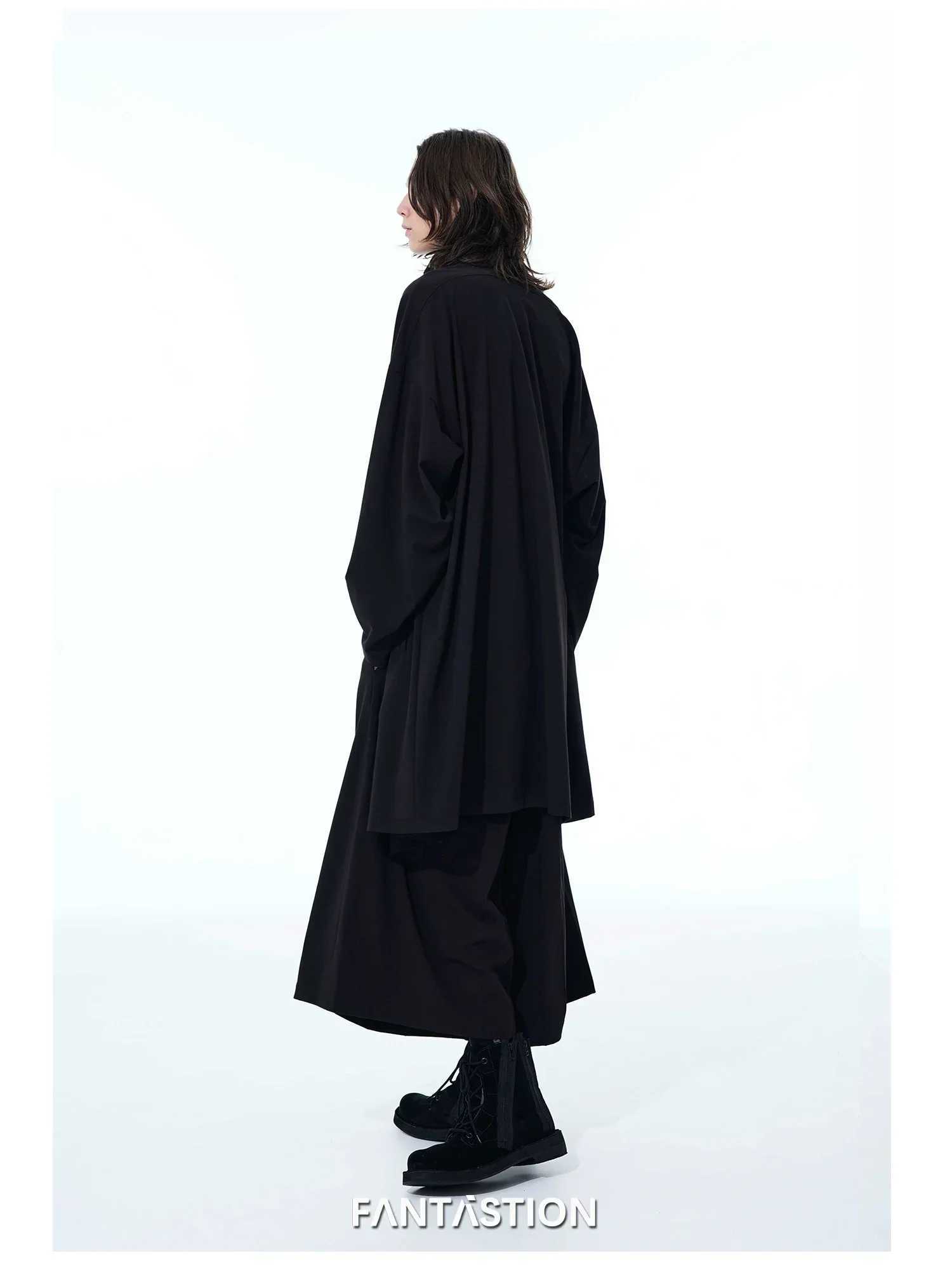 FANTASTION Big size Windbreaker jacket Korean dongdaemun high quality clothing Man trench coat Mens coats long coat Trench male W241228