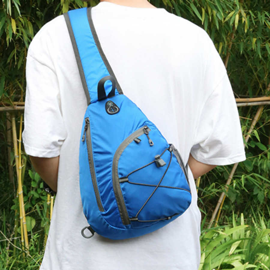 Large Capacity Hiking Bag Portable Hiking Leisure Crossbody Chest Bag Single Shoulder Backpack Sports Waist Bag Travel Bags 240920