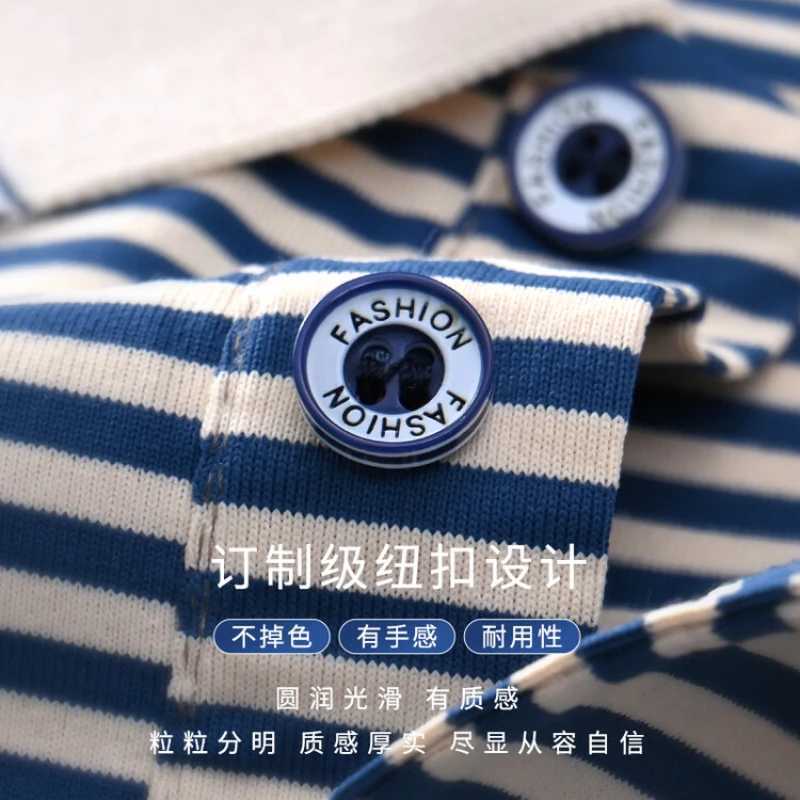 Business casual breathable street style mens striped shirt shirt wearing long sleeved tie T-shirt every day. M-4XL X241228
