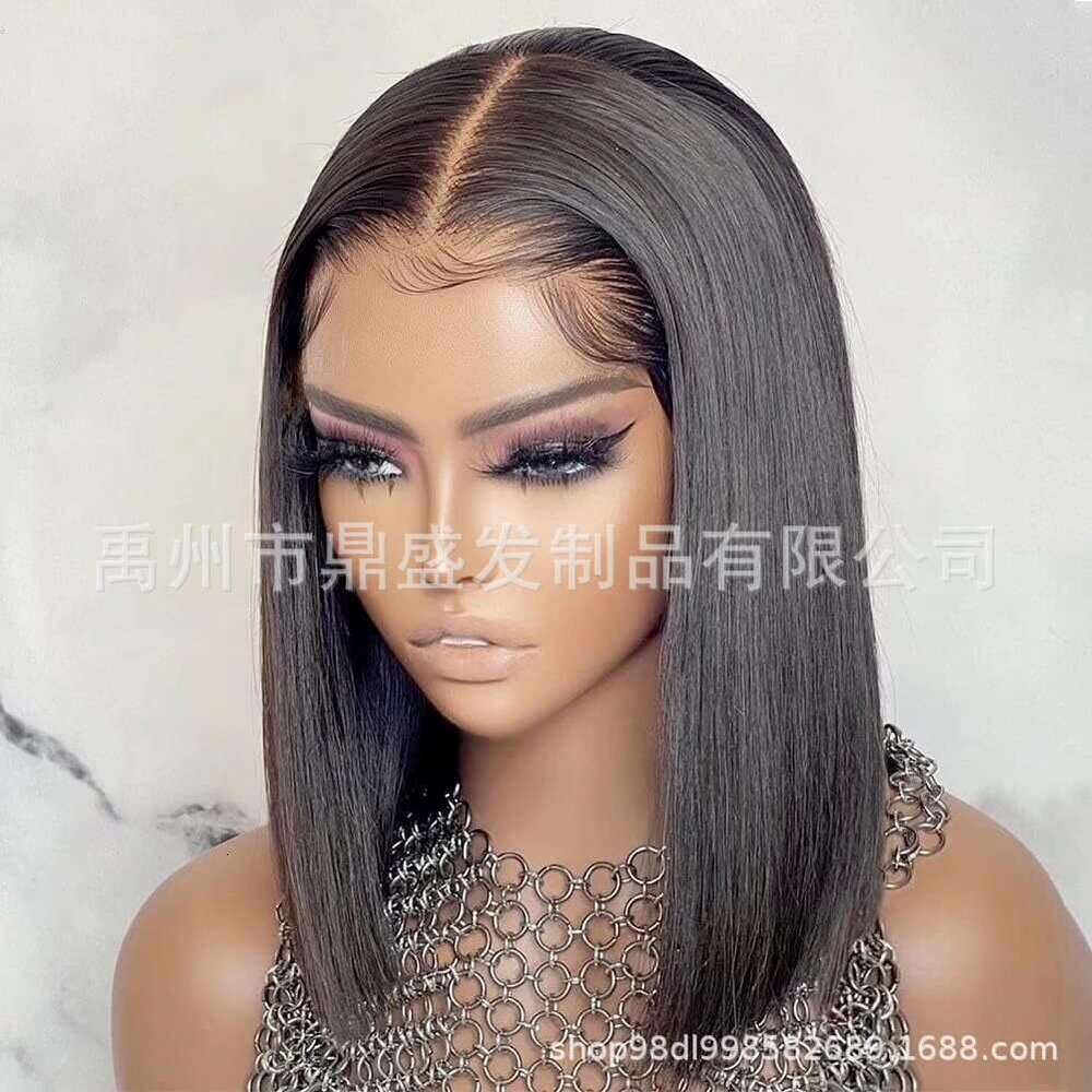 Wig 13 * 4 Splicing BOBO Front Real Women's Cover Human Hair Lace Wigs Kq2 Kq2