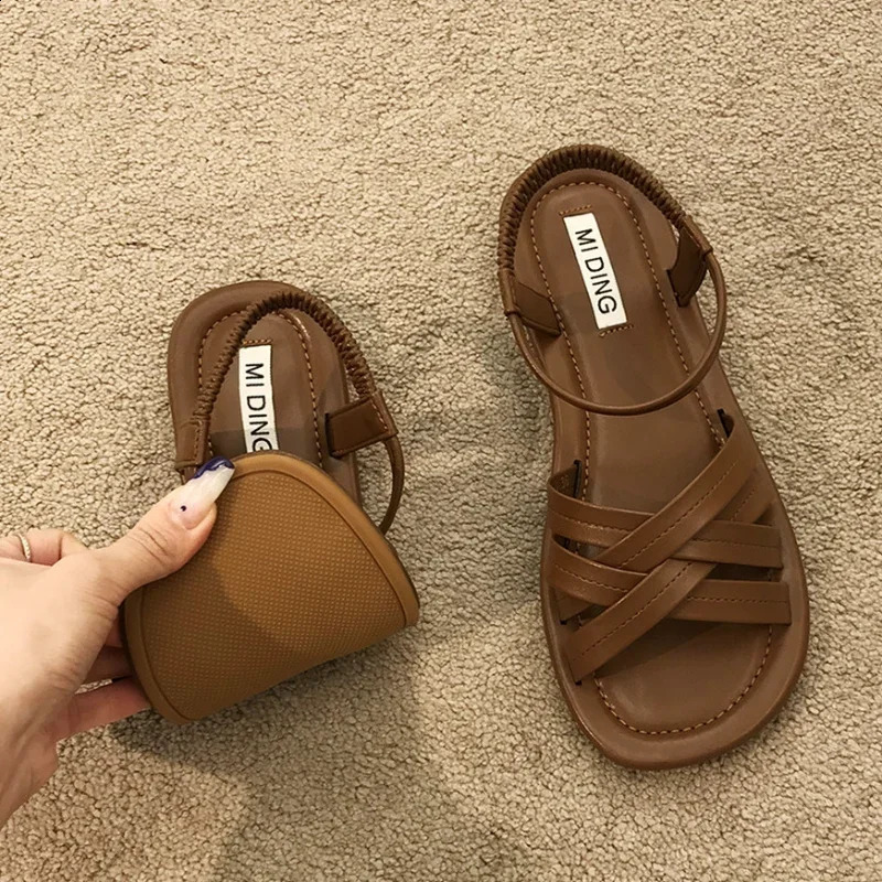 Women Sandals Classics Ankle Strap Summer Sandals Flat Shoes for Women Soft Sole Flats Sandalias Mujer Casual Summer Footwear 241228