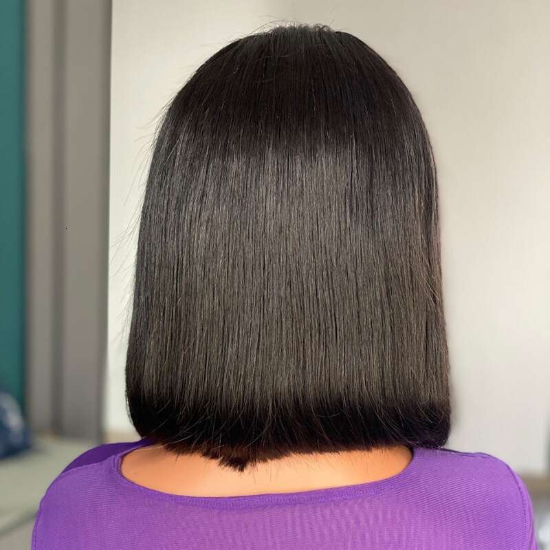 180 Density Bob Wigs Human Hair Front Lace Real Wig Headband Kq1 Kq1