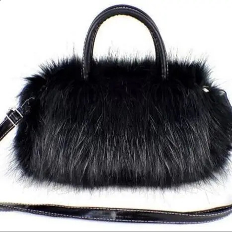 Fashion And Temperament Lady Bag Durable PU Leather Faux Fur Handbag Lightweight Lovely HandbagsTote Messenger Plush Wrist Bags 241227