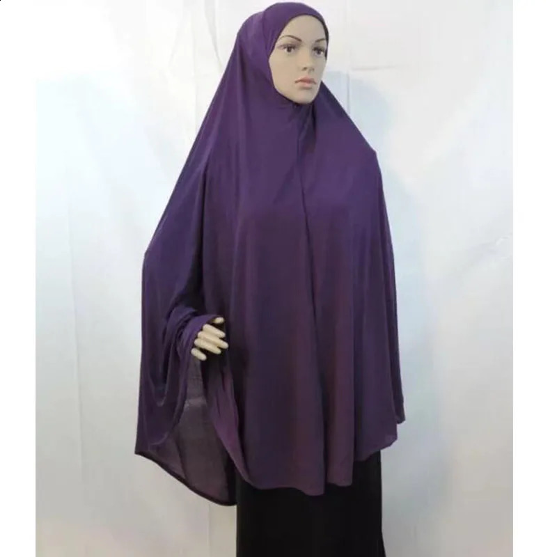 Fashion Muslim Hijab Scarf Oversize 120X110CM Khimar Islam Headscarf Hijab Femme Muslim Turban 241227