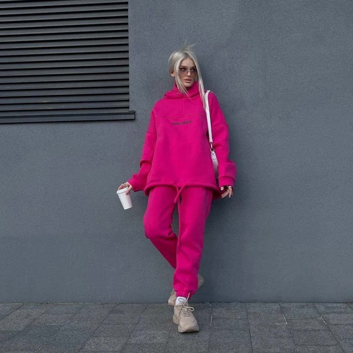 Women's Fashion Outfits Letter-Printed Long-Sleeved Drawstring Hoodie Girdg Pants Sports Suit Casual Female 2-Piece Set