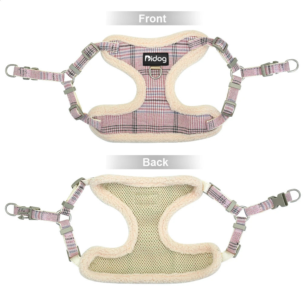 Soft Fleece Cat Harness Vest Warm Dog Puppy Chihuahua Harness Leash Set Adjustable Pets Vests Coat For Small Medium Dogs Cats 241227