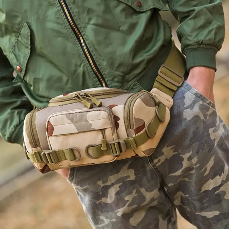 YoReAi Tactical Men Waist Pack Nylon Hiking Phone Pouch Outdoor Sports Army Military Hunting Climbing Camping Belt Chest Bags 241228