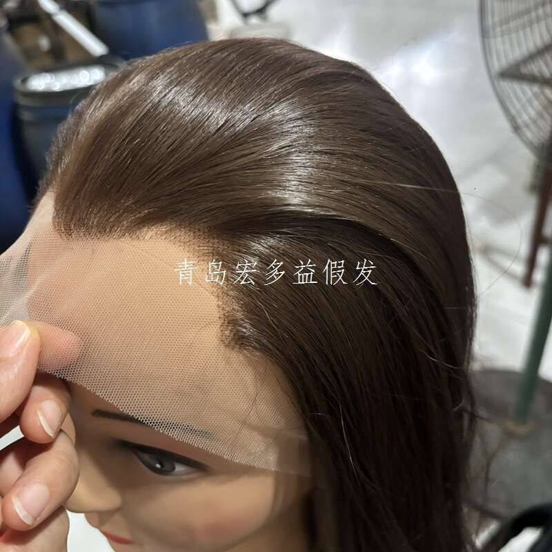 Brown Historical Lace Synthetic Wig, Long Straight Hair, Beautiful Three Pointed, Half Hooked, Head Cover, Full Wig Kq2 Kq2