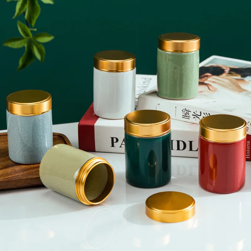 Cremation Memorial Pet Urn Center Size Pet Ashes Ceramic Cracked Glaze Leaves Decorative Ashes Animal Memorial Funeral Coffi 241225