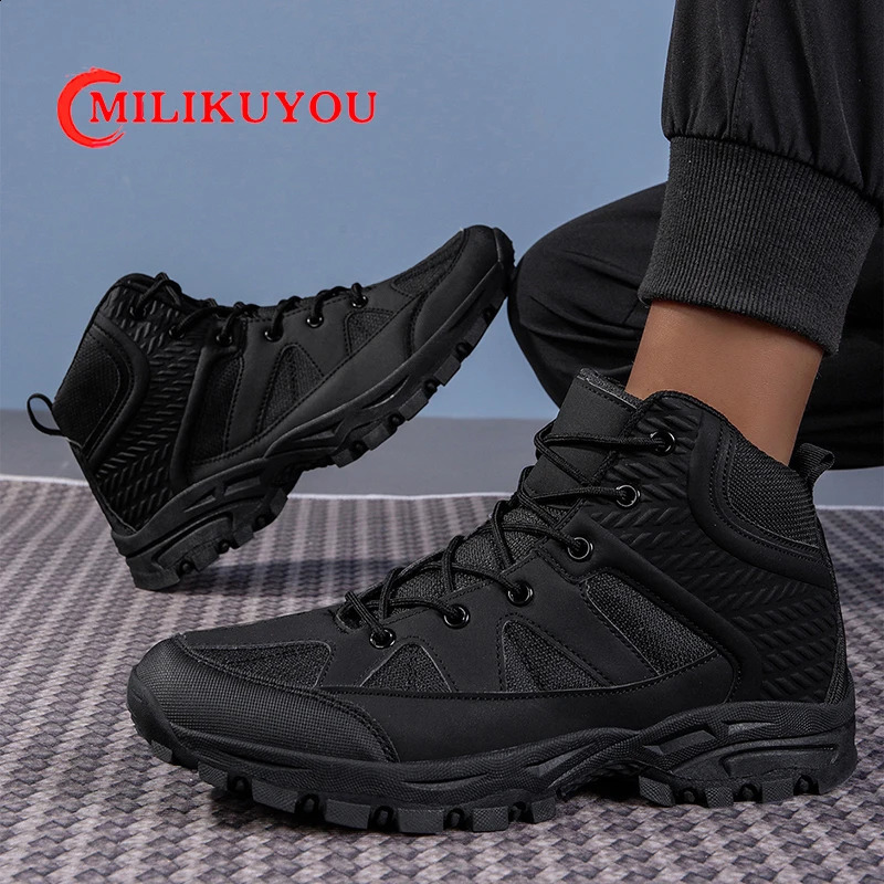 Winter Boots Man Sneakers For Men High Quality Leisure Outdoor Non-Slip Climbing Hiking Shoes Trekking Work Snow Boots Size35-46 241228