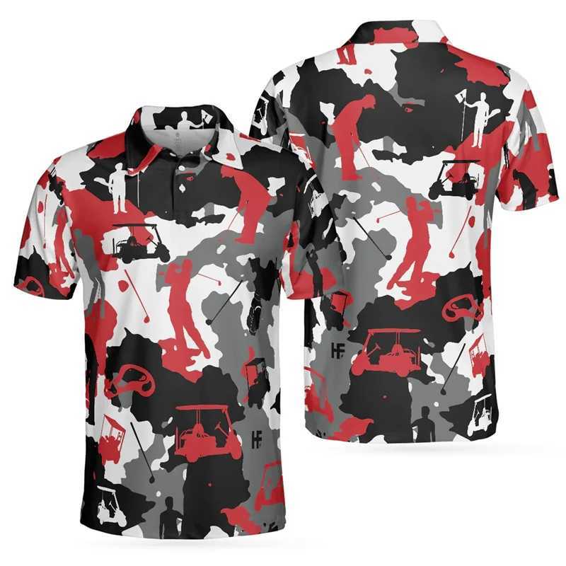 Camouflage ing 3D printed short sleeved mens shirt shirt casual outdoor T-shirt Harajuku button shirt shirt X2412281