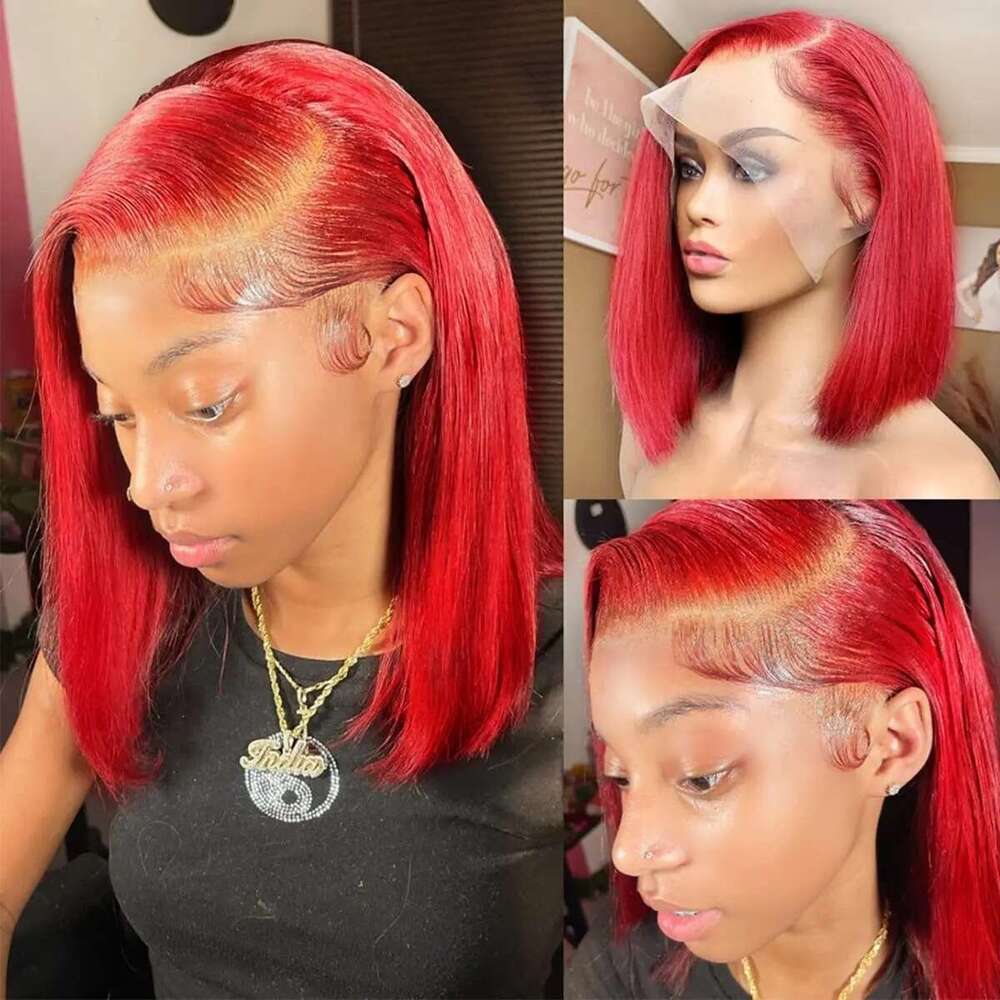 Black Bob Cover 12A Human Hair 13 * 4 Front Lace Wig Kq2 Kq2