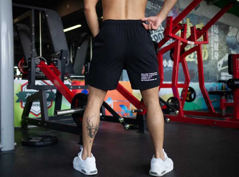 2024 New Men Gym Fitness Loose Shorts Bodybuilding Joggers Summer Quick-dry Cool Short Pants Male Casual Beach Brand Sweatpants W250705