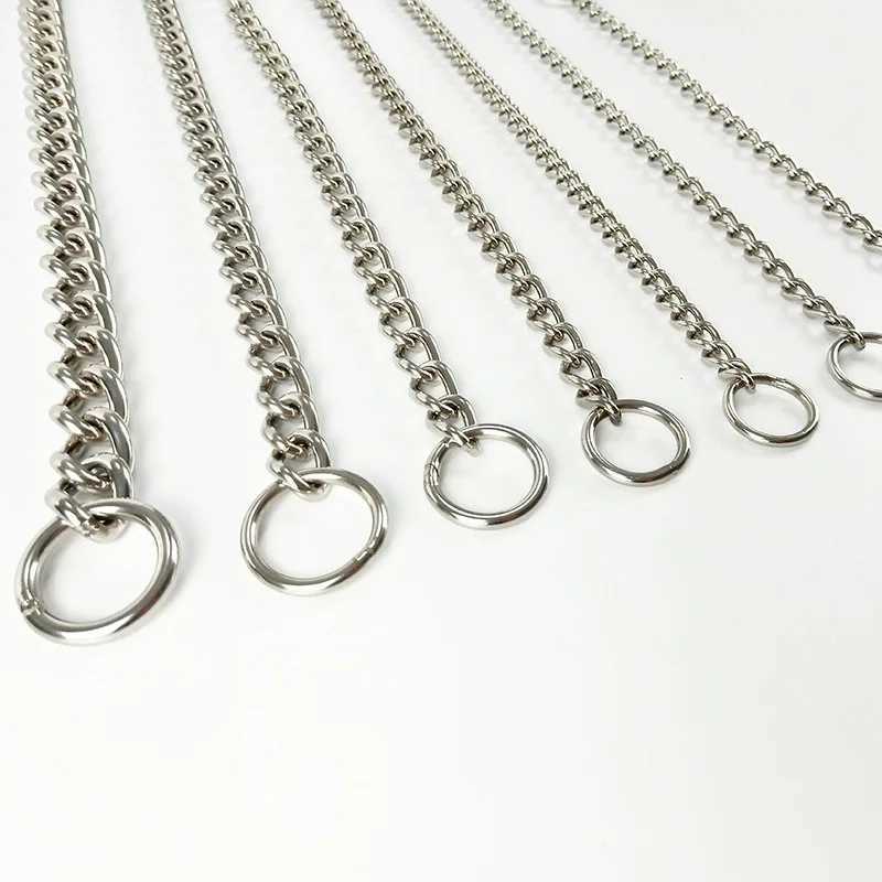 304 stainless steel P-chain for dog training suffocation collar for large dogs French Bulldog German Shepherd heavy-duty pet collar M241228