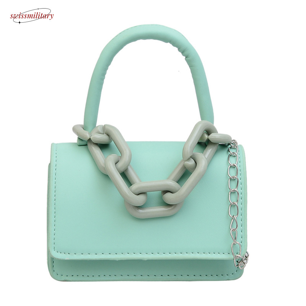 Fashion Temperament Women'S Korean Version Winter Trendy Chain Small Square Crossbody Bag Casual One Shoulder Handbag New #8 swissmilitary