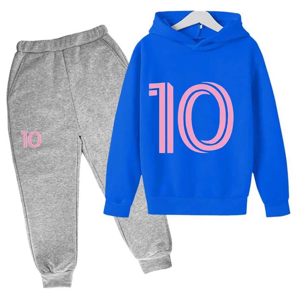 4-14 years old childrens latest hoodie set Childrens cotton autumn spring long-sleeved sweatshirt and pants 2 sets of clothing X241228