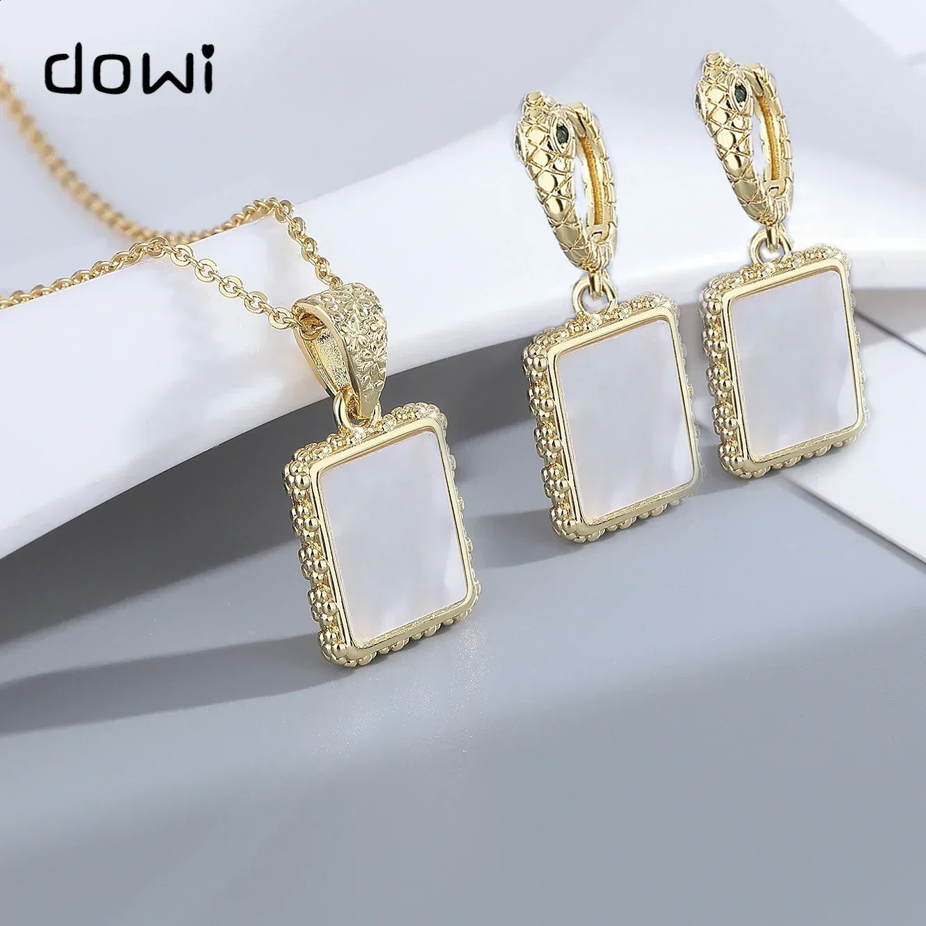 Gothic Women Long Necklace Set Classic Trend Engagement Wedding Jewelry Set Gifts 241226